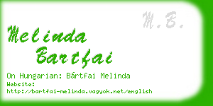 melinda bartfai business card