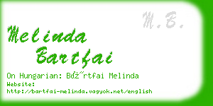 melinda bartfai business card